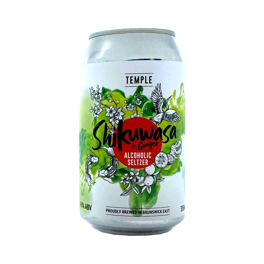 Temple Brewing Co - Shikuwasa & Ginger Seltzer 4% 355ml Can